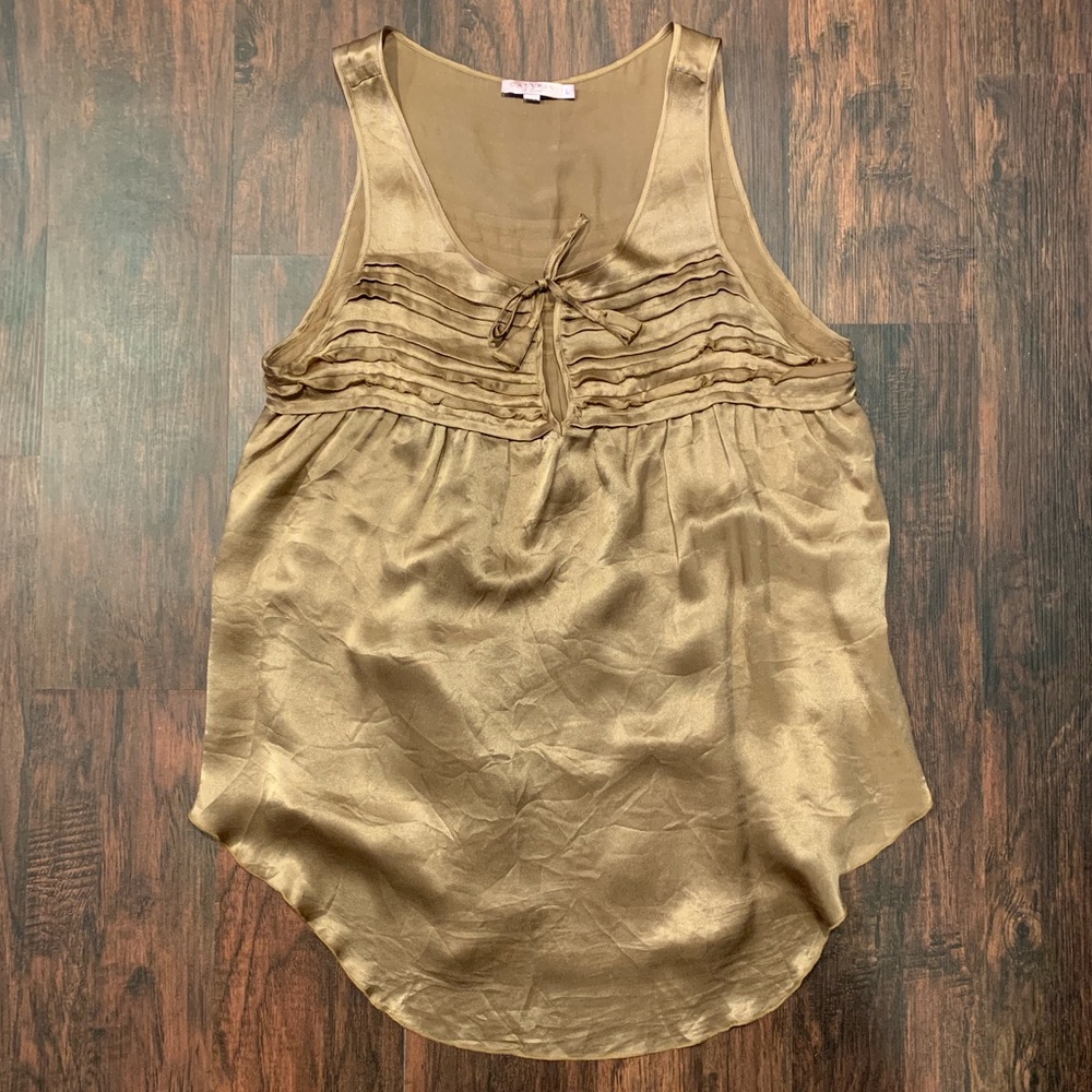 CALYPSO ST. BARTH Bronze 100% Silk Tunic Top